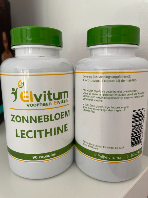 Elvitum Zonnebloem Lecithine 1200 mg 90 Softgel capsules